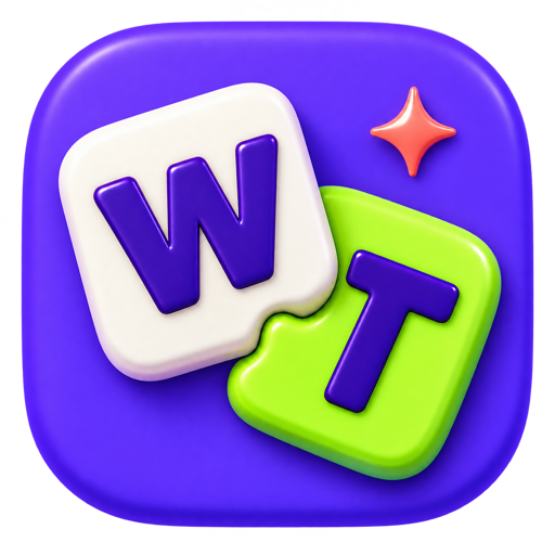 Interlocking W and T letter tiles